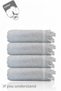 4-Piece Gray Jelena Bath Towel 70X140 Cm, 490 Gr, 100% Cotton, Suitable for Spa and Hotel Towels - 2