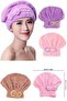 Hair Drying Cap Head Towel Shower Cap Wet Hair Drying Cap Microfiber 1 Piece - 3