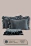 طقم غطاء سرير إيفا دبل بيكيه أنثراسايت - طقم غطاء سرير قطني مكشكش - صندوق أنيق وعبوة مميزة - 5