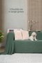 Anti-Slip Seat Cover Reversible Microfiber Chenille 175X350 cm Xl- Green – Cat Dog and Child Friendly