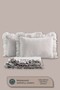 Eva Double Pique Bedspread Set Gray - Cotton Ruffled Daily Bedspread Set - Stylish Box and Package - 5