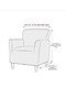 Single Seat Armchair Cover, Lycra Stretch Elastic Flexible Square Pattern Sofa Cover - 2