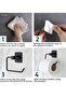 Adhesive Round Towel Holder Toilet Paper Holder Ring Series - Matte Black - 7