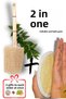 Anti-Ingrown and Anti-Cellulite Pumpkin Washcloth Pack with Wooden Handle for Back, Snap-On Washcloth for Legs