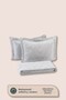 Ada Double Bed Cover Set Gray Daily Multi-Purpose Pique Cover Set - Stylish Box and Package - 5