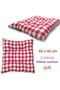 Picnic Set Red Picnic Cloth Large Size Cloth Tablecloth 170x170 Cm with 2 Cushions Gift (40x40cm) - 3