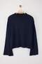 Navy Blue Wide Fit Soft Textured Knitwear Sweater Twoaw25Kz00295 - 6