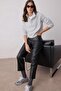 Gray Thessaloniki/Knitwear Look Zip Collar Regular/Regular Fit Knitted Sweatshirt TWOAW22SW0732
