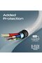 كابل USB-A إلى Lightning بطول 200 سم، يتميز بقوة شد عالية، وشحن سريع ممتاز ومزامنة بيانات - 5