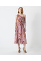 Patterned Draped Dress - 2