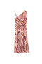 Patterned Draped Dress - 3