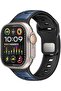 سوار ساعة Apple Watch ثنائي اللون مع سطح مقاوم للغبار والأشعة فوق البنفسجية، ومقاوم للصدأ والفولاذ المقاوم للصدأ - 3