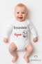 Aunt's Lamb Written Baby Bodysuit 100% Cotton Unisex Long Sleeve Bodysuit 0-24 Months Snap Fastener Baby Bodysuit
