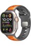 سوار ساعة Apple Watch ثنائي اللون مع سطح مقاوم للغبار والأشعة فوق البنفسجية، ومقاوم للصدأ والفولاذ المقاوم للصدأ - 3