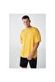 Javon Oversize Men's Yellow Round Neck T-Shirt