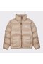 Classic Patch Pocket Men's Stand Collar Cream Puffer Jacket - 2