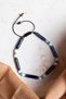 Certified Sodalite Turquoise Howlite Natural Stone Macrame Bracelet 4 mm - 5