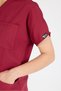 Unisex Terikoton Burgundy Doctor Nurse Uniform Medical Uniform Surgical Top Thin Fabric (Top) - 5