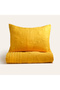 Uttar Quilted 300 Tc King Size Cotton Satin Bedspread Set 260X280 cm Yellow - 4
