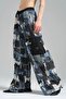 Women's Printed Elastic Waist Design Palazzo Trousers