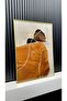 Digital Printed Metal Framed Glass Single Decorative Table - Rock Powder - 2