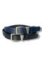 Men's 100% Genuine Leather Thin Tin Plated Buckle Black-Navy Set of 2 Belts 2.5 cm - 2