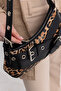 Baguette Women's Zippered Adjustable Shoulder & Shoulder Bag with Belt Detail - 7