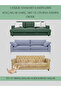 Jacquard Chenille Non-Slip Sofa Cover and Sofa Bed Cover 175X215 cm |   Microfiber Sofa Shawl A.Beige - 3