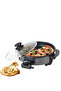 Electric Pizza Pan – Non-stick Cooker, Temp Control, Glass Lid, Grill, Bake, Fry, Family Size