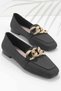 Black Nubuck Women's Loafer Shoes01641165901 - 2