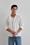 Tugur Men's Striped Oversize Premium White Shirt Soft Touch Refined Comfort - 7