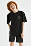 Crew Neck Short Sleeve Timeless Printed Black Color Boy's Tshirt