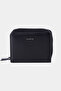 2822 Genuine Leather Horizontal Snap Fastener Women's Wallet Arsel Black - 4