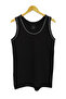 Black Men's Strappy Interlayer T-Shirt