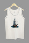 Men's Strappy Knitted T-Shirt with Interlayer Sailboat2 Digital Printed 100% Cotton