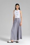 Women's Pleated Detailed Elastic Waist Design Wide Leg Trousers - 2