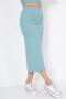 Women's Mint Slit Detailed Corded Long Tight Pencil Skirt - 4