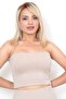 Women's Mink Ribbed Strapless Crop Bustier Casual & Stylish Top Stretchy Fabric - 4