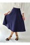 Dark Blue Six Piece Maxi Woven Belted Skirt - 2