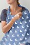 Mono Lapin Royal Blue Muslin Baby Breastfeeding Bib - 4