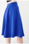 Women's Cobalt Blue - Woven Strapped Bell Skirt, Six Pieces Detailed - 5