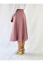 Six Pieces Maxi Woven Bell Skirt with Dried Roses - 4