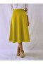 Oil Green Six Piece Maxi A-Line Skirt - 4