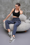 Smoked Women's Cotton Linen Blend Comfortable Fit Pants - 5