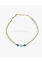 Summer Women's Necklace with White Stones and Big Beads – Modern and Stylish Design