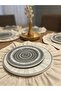 Ruffled Raw Linen American Service Round Supla 6 Pcs 40 cm - 8