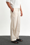 Sarto Belted Elastic Comfortable Fit Men's Trousers New Season Ecru - 4