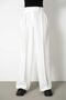 Women's White Pleated High Waist Button-Closure Fabric Palazzo Pants - 7