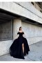 Alice Madonna Collar - Rope Strap and Slit Evening Dress - 4