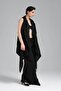 Women's Thick Linen Fabric Pleated Palazzo Trousers - 6